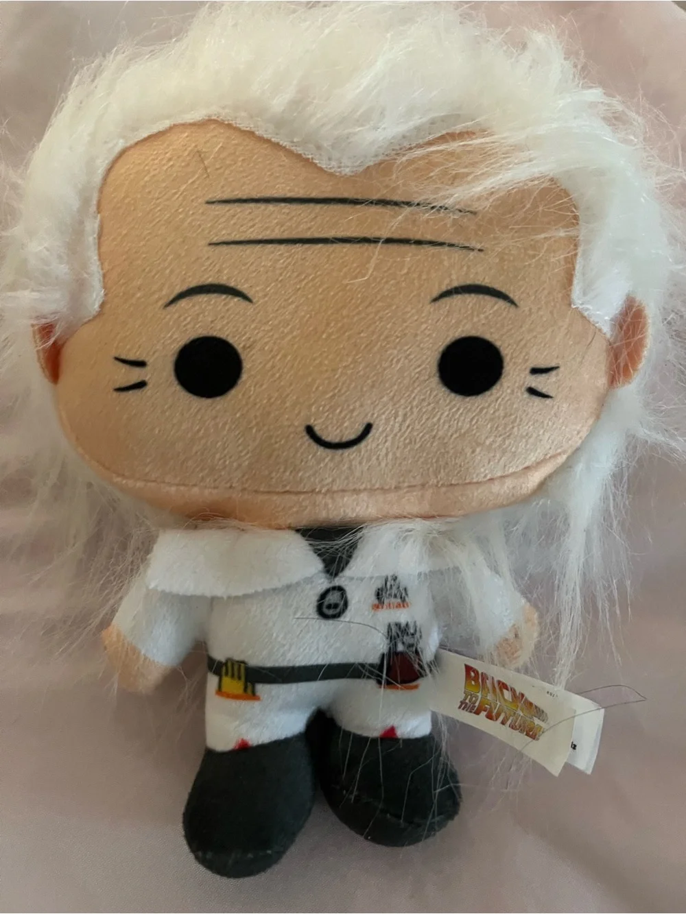 Back to the Future Doc Brown Plush - White Hair, White Lab Coat